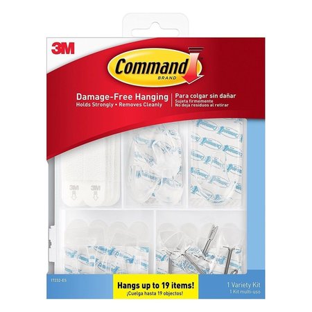 3M Command Damage Free Hanging Hook; Clear, 53PK 243265